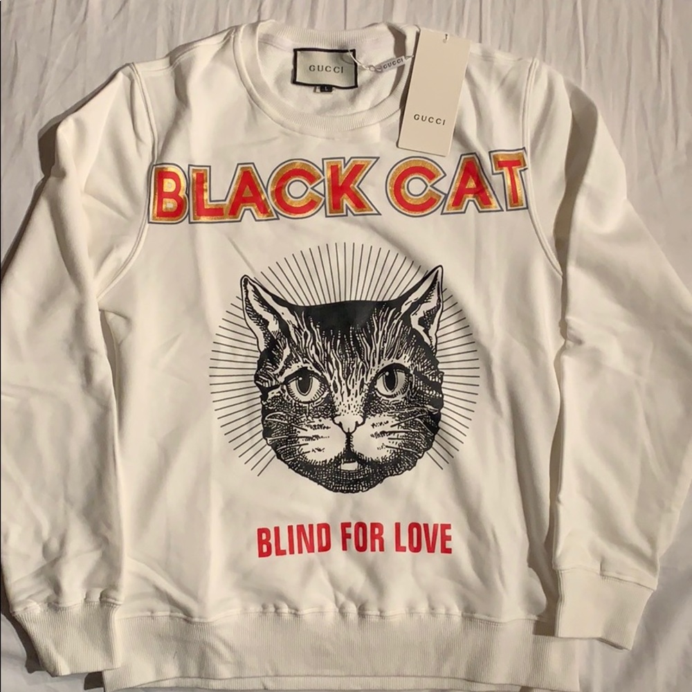 GUCCI black cat sweater